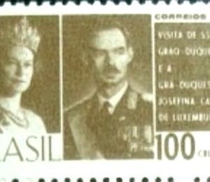 Selo postal de 1965 Grãos Duques de Luxemburgo