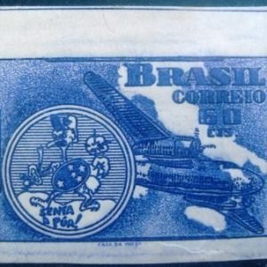 Selo postal comemorativo emitido no Brasil em 1949 - C 246 N