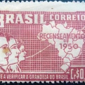Selo postal comemorativo emitido no Brasil em 1950 - C 254 N