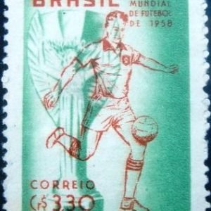 Selo postal de 1959 Brasil Campeão - C 430 N