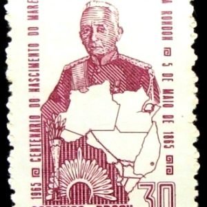 Selo postal do Brasil de 1965 Marechal Rondon