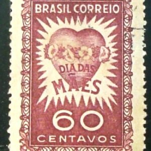 Selo postal de 1951 Dia das Mães - C 264 U
