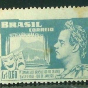 Selo postal Comemorativo do Brasil de 1951 - C 265 N