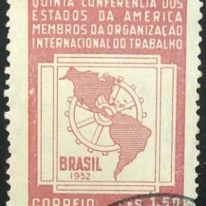 Selo postal comemorativo do Brasil de 1952 - C 276 U