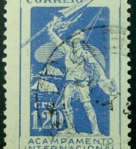 Selo postal Comemorativo do Brasil de 1954 - C 342 U