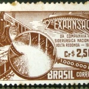 Selo postal Comemorativo do Brasil de 1957 - C 385 U