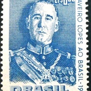 Selo postal de 1957 Gal. Craveiro Lopes - C 389 N