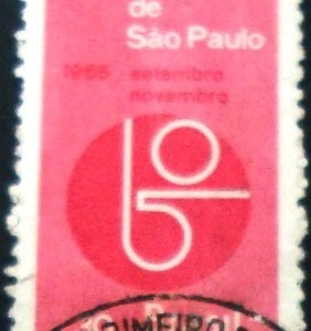 Selo postal do Brasil de 1965 Beinal de SP - C 537 N1D
