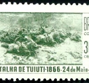 Selo postal do Brasil de 1966 Batalha Tuiuti