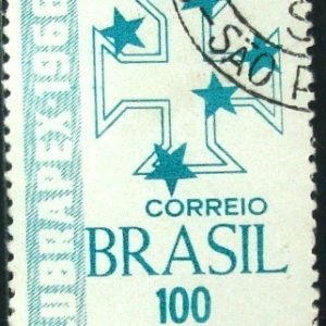 Selo postal do Brasil de 1966 1ª LUBRAPEX - C 560 M1D