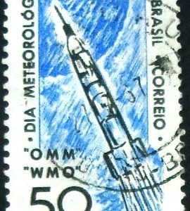 Selo postal do Brasil de 1967 Dia do Meteorógico - C 566 U