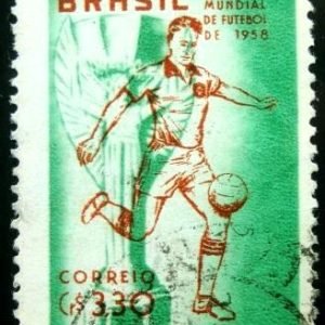 Selo postal de 1959 Brasil Campeão - C 430 U