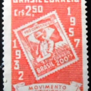 Selo postal Comemorativo do Brasil de 1957 - C 390 N