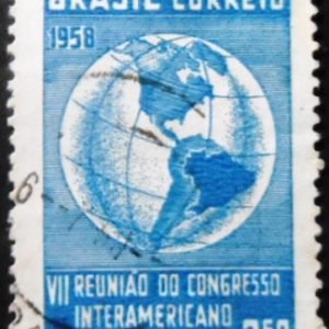 Selo postal do Brasil de 1958 Congresso Municípios - C 426 U