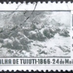 Selo postal do Brasil de 1966 Batalha de Tuiuti