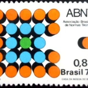 Selo postal do Brasil de 1976 ABNT M