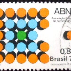Selo postal do Brasil de 1976 ABNT U