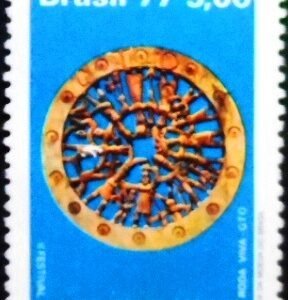 Selo postal do Brasil de 1977 Roda Viva M