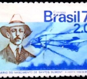 Selo postal do Brasil de 1973 Demoiselle N