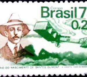 Selo postal do Brasil de 1973 Demoiselle N