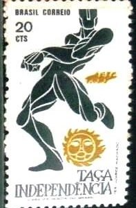 Selo postal do Brasil de 1972 - Taça Independência