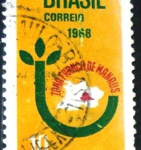 Selo postal do Brasil de 1968 Criação da Zona Franca - C 591 U