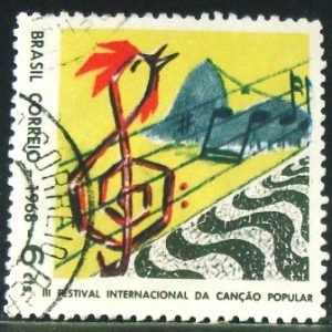 Selo postal do Brasil de 1968 Festival da Canção - C 609 N1D