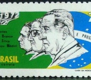 Selo postal do Brasil de 1972 Presidentes