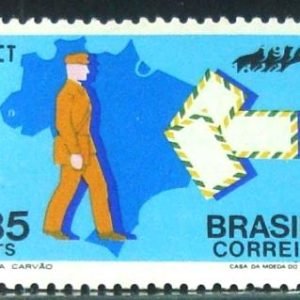 Selo postal do Brasil de 1972 Serviço Postal