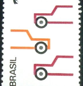 Selo postal do Brasil de 1972 Indústria Automobilística