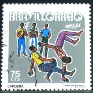 Selo postal do Brasil de 1972 Capoeira - C 746 U