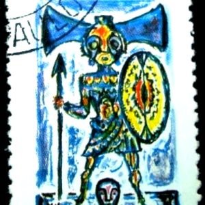 Selo postal do Brasil de 1974 Zumbi - C 830 M1D