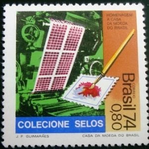 Selo postal Comemorativo do Brasil de 1974 - C 845 N