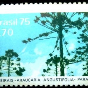 Selo postal do Brasil de 1975 Araucária
