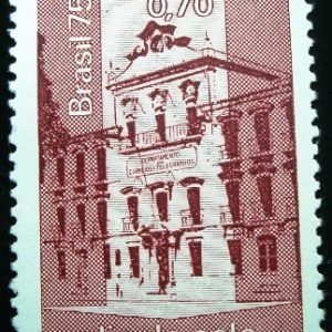 Selo postal do Brasil de 1975 Dia do Selo