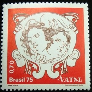 Selo postal Comemorativo do Brasil de 1975 - C 911 M