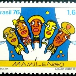 Selo postal do Brasil de 1976 Mamulengos