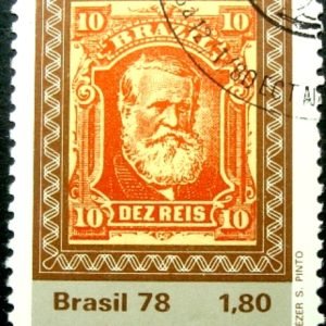 Selo postal do Brasil de 1978 Barba Branca 10 réis MCC