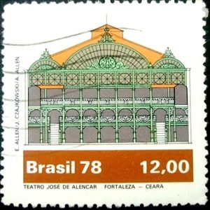 Selo postal do Brasil de 1978 Teatro José de Alencar
