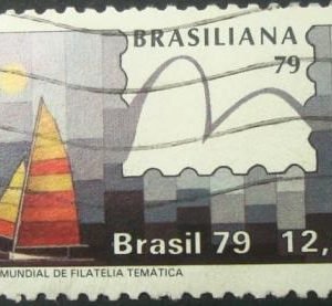 Selo postal do Brasil de 1979 Hobie Cat