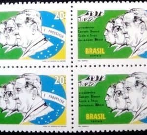 Quadra de selos postais do Brasil de 1972 Presidentes M