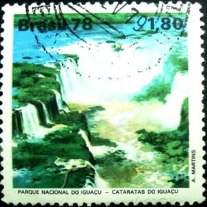 Selo postal do Brasil de 1978 Cataratas do Iguaçu MCC