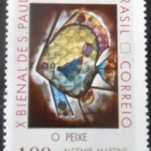 Selo postal do Brasil de 1969 O Peixe