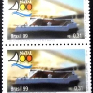 Par de selos postais do Brasil de 1999 Fortaleza dos Reis Magos M PR