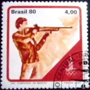 Selo postal do Brasil de 1980 Tiro ao Alvo MCC