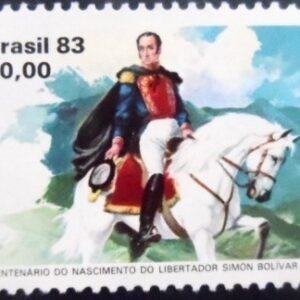 Selo postal do Brasil de 1983 Simon Bolivar N