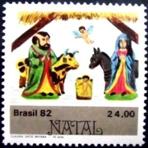 Selo postal do Brasil de 1982 Nascimento N