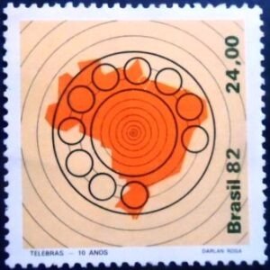 Selo postal de 1982 Telebrás N