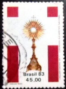 selo postal do Brasil de 1983 Congresso Eucarístico U