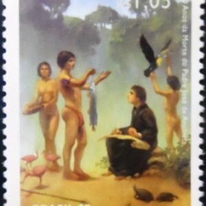 Selo postal do Brasil de 1997 José de Anchieta M